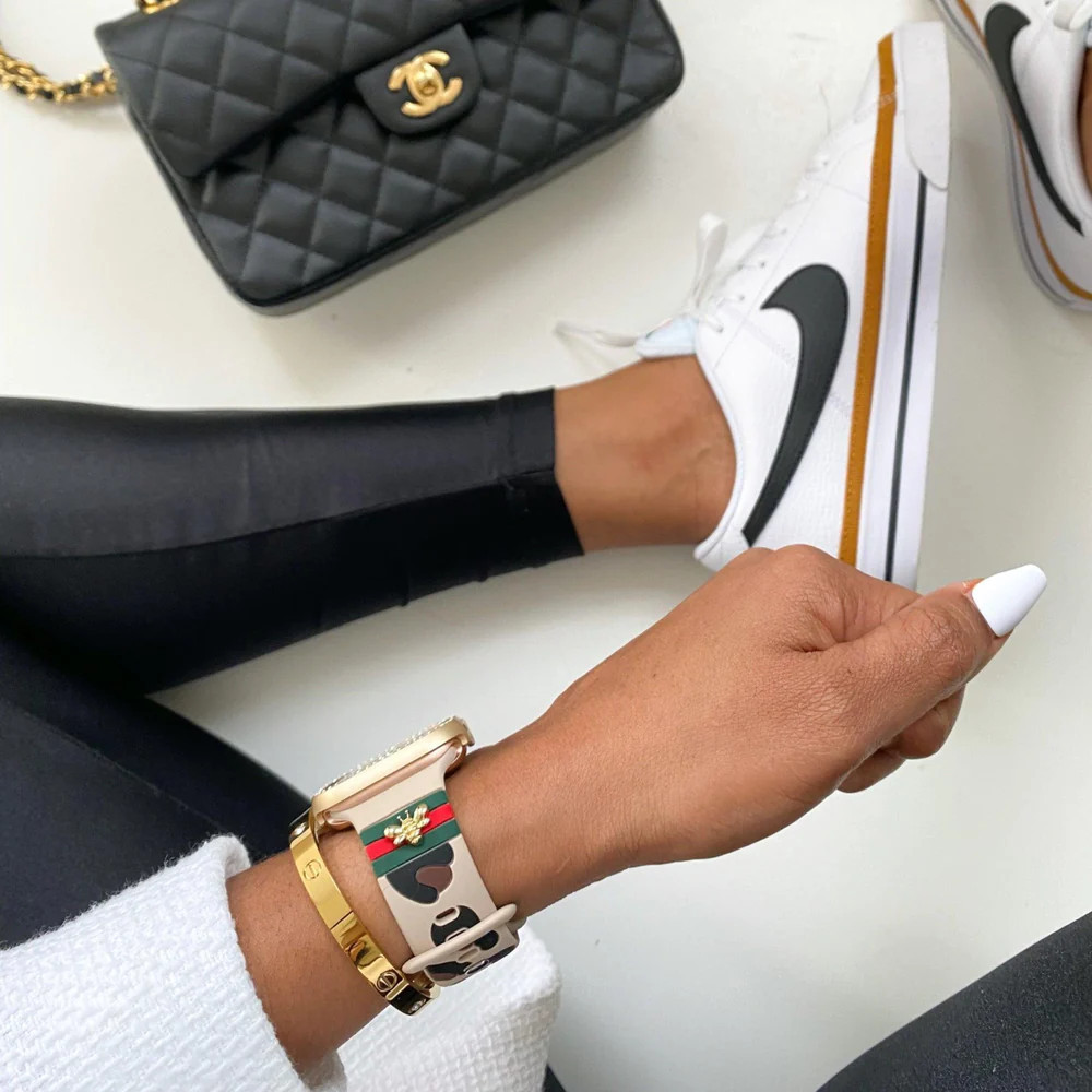 Brown Leopard Cecile Apple Watch Band | StrawberryAvocados