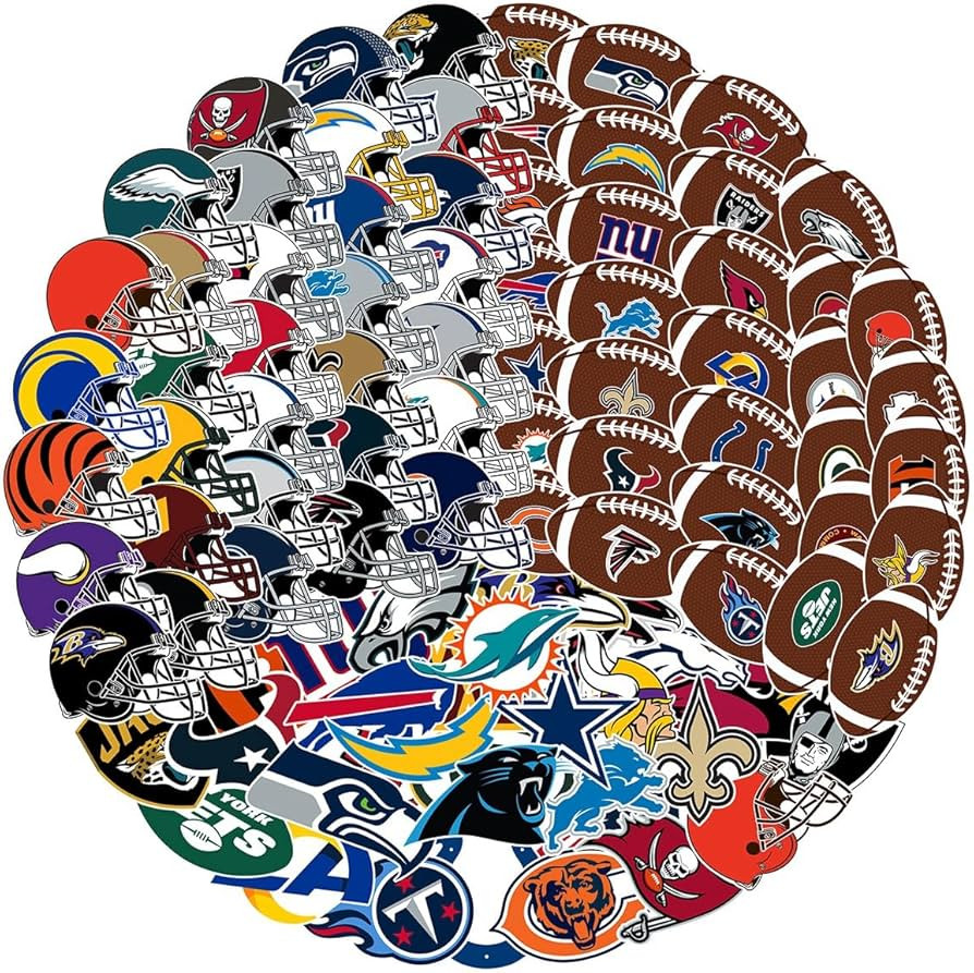 105 pcs Sports Stickers Pack,Football Stickers,Rugby Decals,Waterproof Self-Adhesive Decals. | Amazon (US)