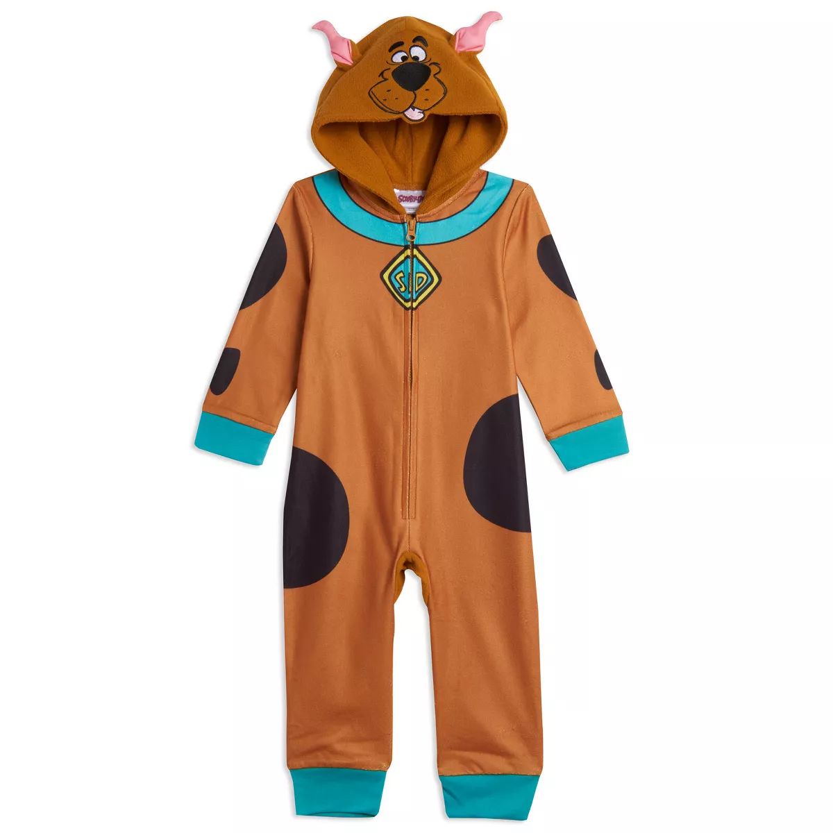 Scooby-Doo Fleece Zip Up Cosplay Pajama Coverall Toddler | Target