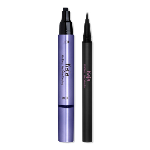 Kaja Wink Stamp Waterproof Winged Eyeliner - Stamp & Liquid Pen - Dark Brown - Long Wing | Ulta