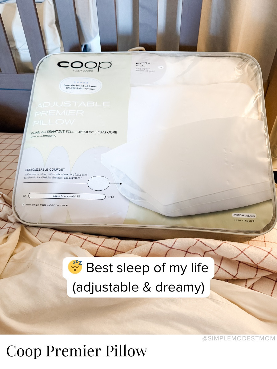 After months of sleep issues and constant neck and shoulder pain, I finally found the best pillow for neck pain 🙌🏼 The Coop Premier Adjustable Pillow (I grabbed mine at Target for same-day delivery, but it’s also on Amazon!) has a down-alternative feel with supportive memory foam inside. You can even add or remove the extra fill to customize your firmness. If you’re searching for an adjustable pillow for better sleep, this one has been a total game changer for me.

#LTKmorningroutine #LTKselfcare #LTKHome