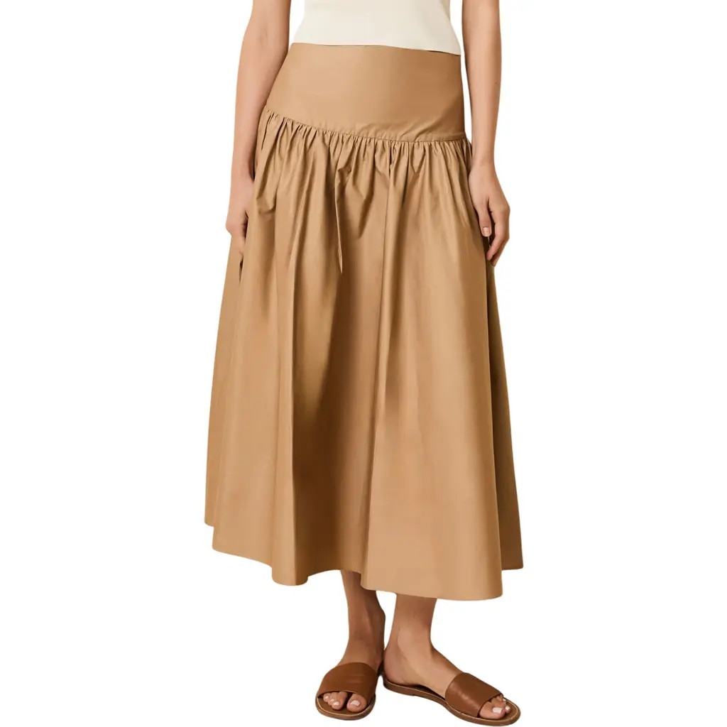 Solid & Striped The Magnolia Maxi Skirt in Camel at Nordstrom, Size Large | Nordstrom