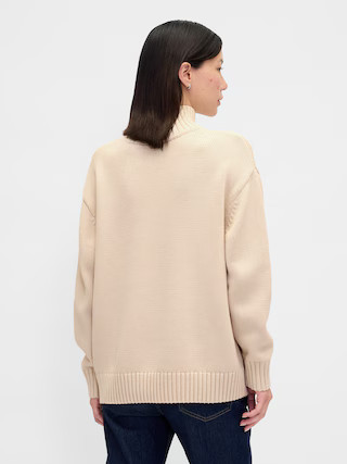 100% Cotton Oversized Mockneck Sweater | Gap (CA)