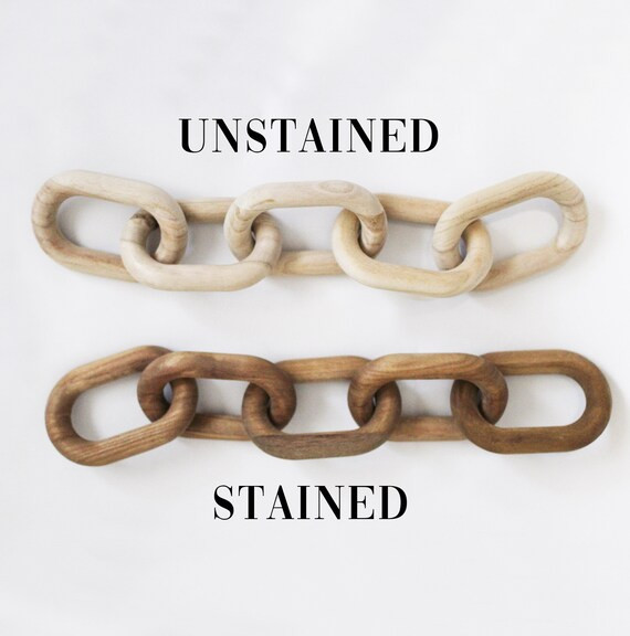 Five Link Hand Carved Wood Chain Decorative Object - Etsy | Etsy (US)