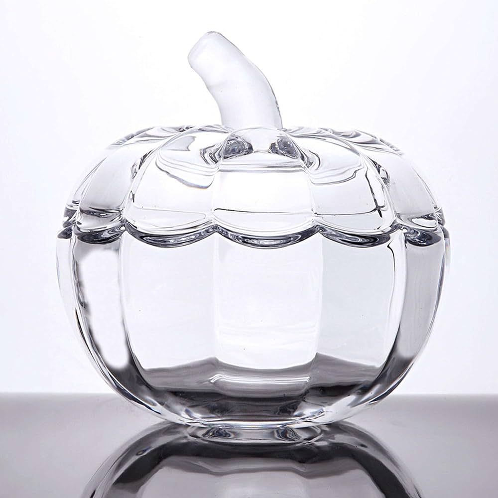 Unmbo Transparent Pumpkin Candy Jar With Lid, Glass Pumpkin Bowl Storage Containers For Snack Cer... | Amazon (US)