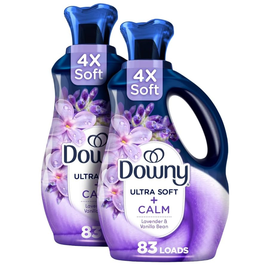 Downy Ultra Soft Fabric Softener Liquid, Calm, Lavender and Vanilla Bean, 56 fl oz, 83 Loads, Dow... | Amazon (US)