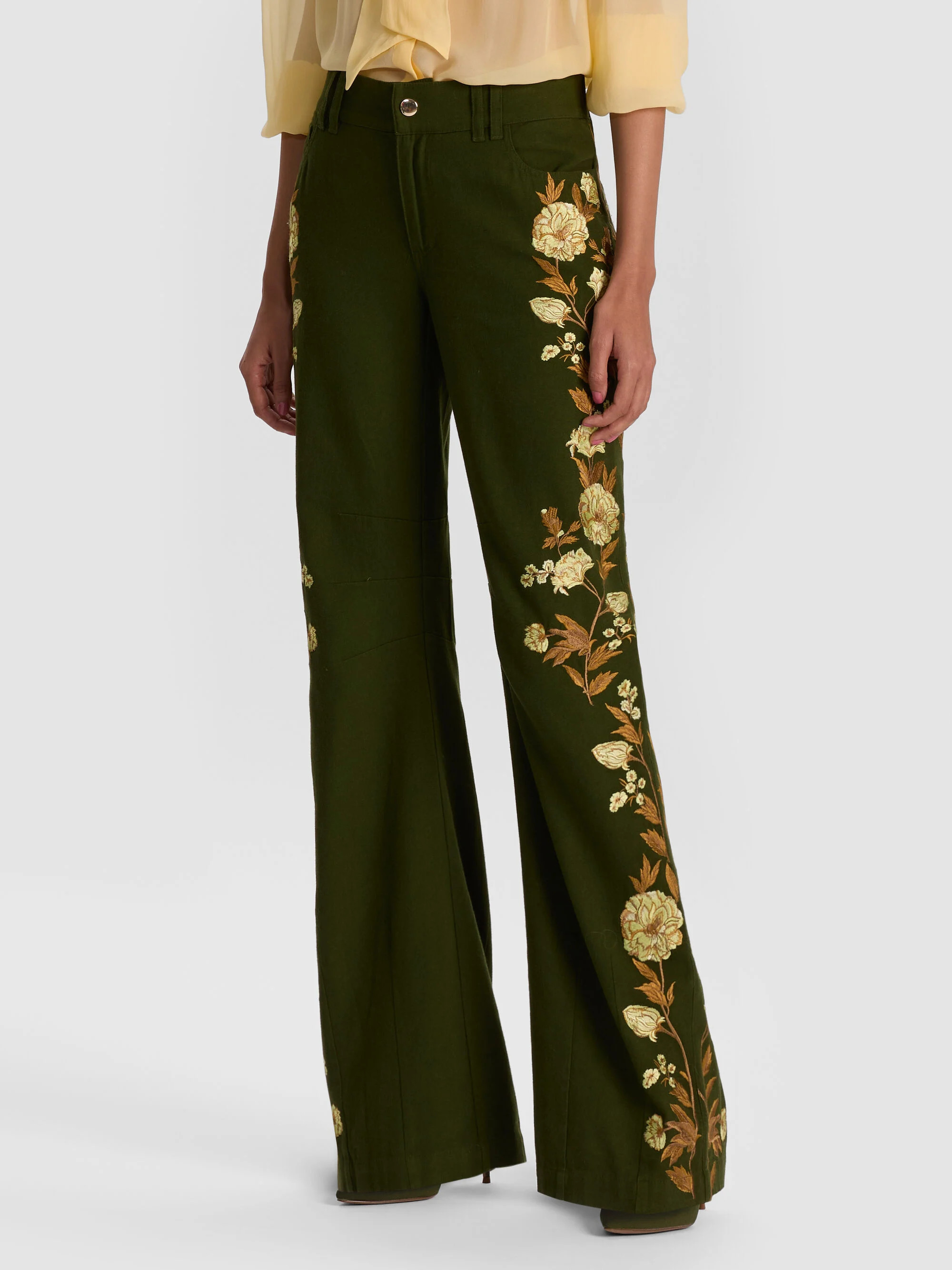 AKERS EMBROIDERED PANT | Alice + Olivia