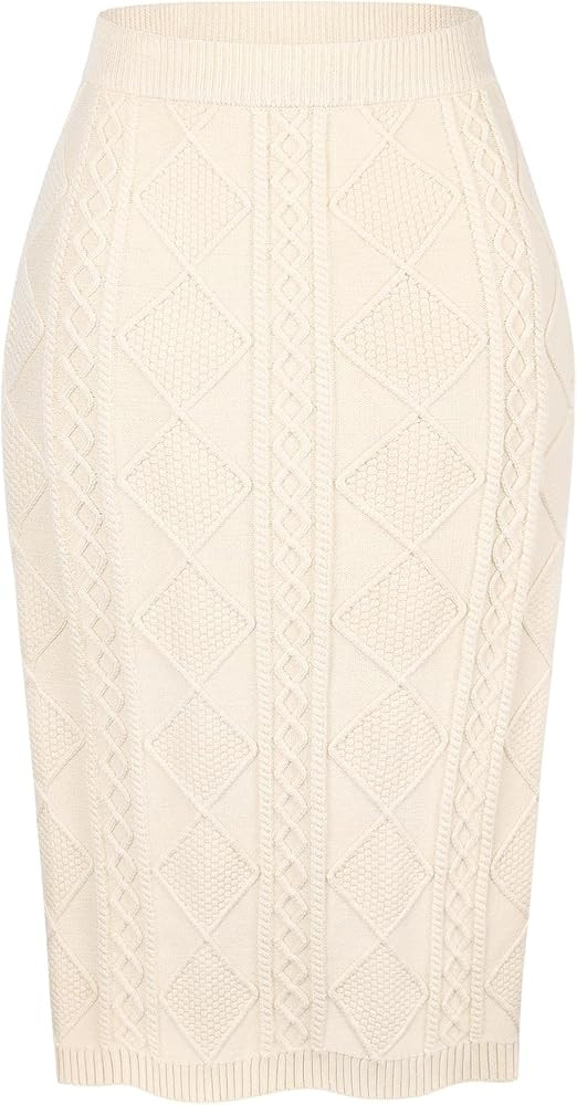 Material: 49% Viscose 28% Polyester 23% Nylon.This casual fall skirt takes cozy-chic to the next ... | Amazon (US)