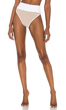 BEACH RIOT Emmy Bikini Bottom in Taupe & White from Revolve.com | Revolve Clothing (Global)