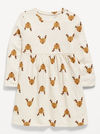 Fit & Flare Printed Jersey Dress for Toddler Girls | Old Navy (US)