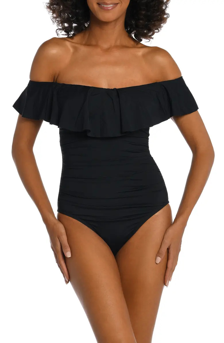 Off the Shoulder One-Piece Swimsuit | Nordstrom