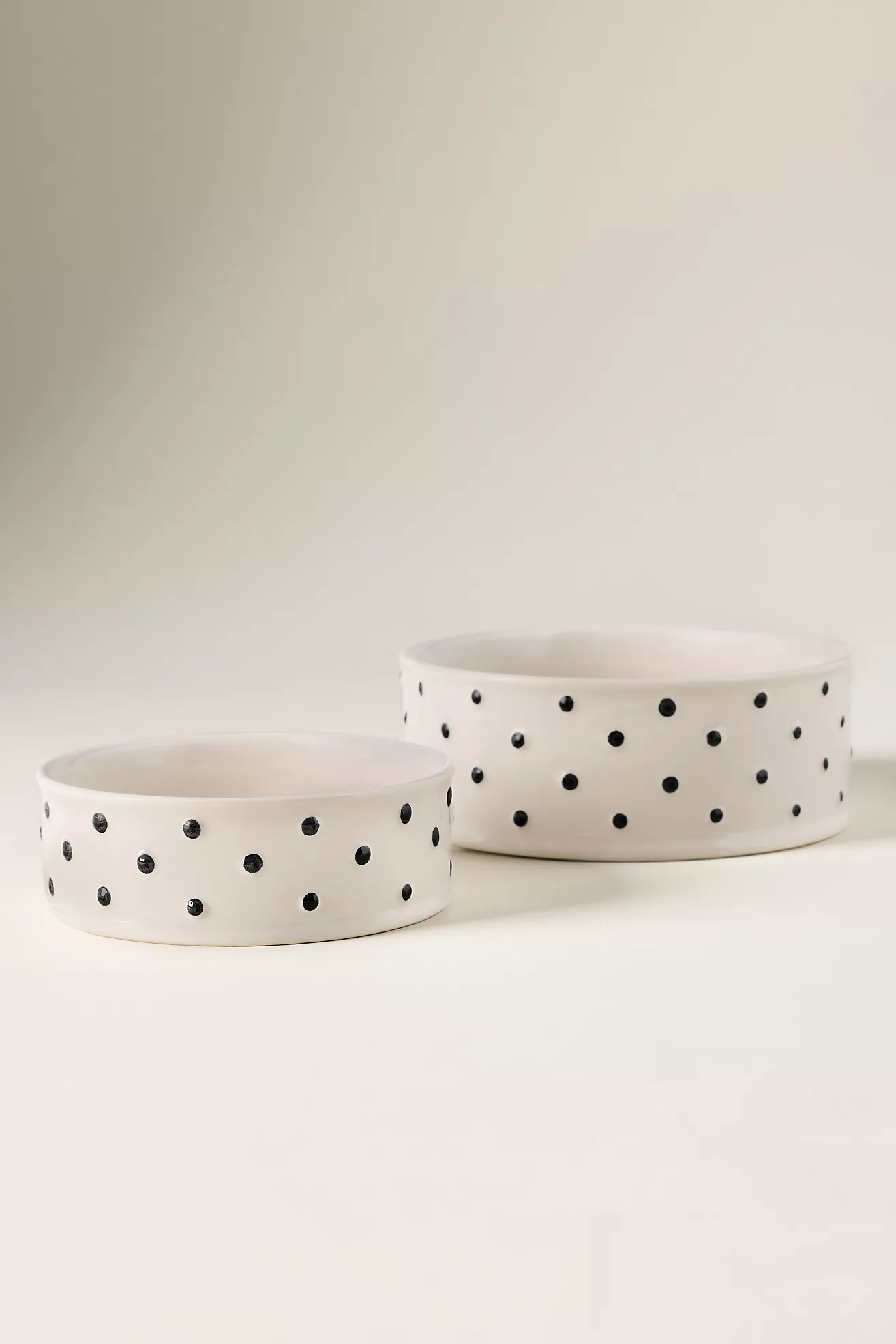 Memento Polka-Dot Pet Bowl | Anthropologie (US)