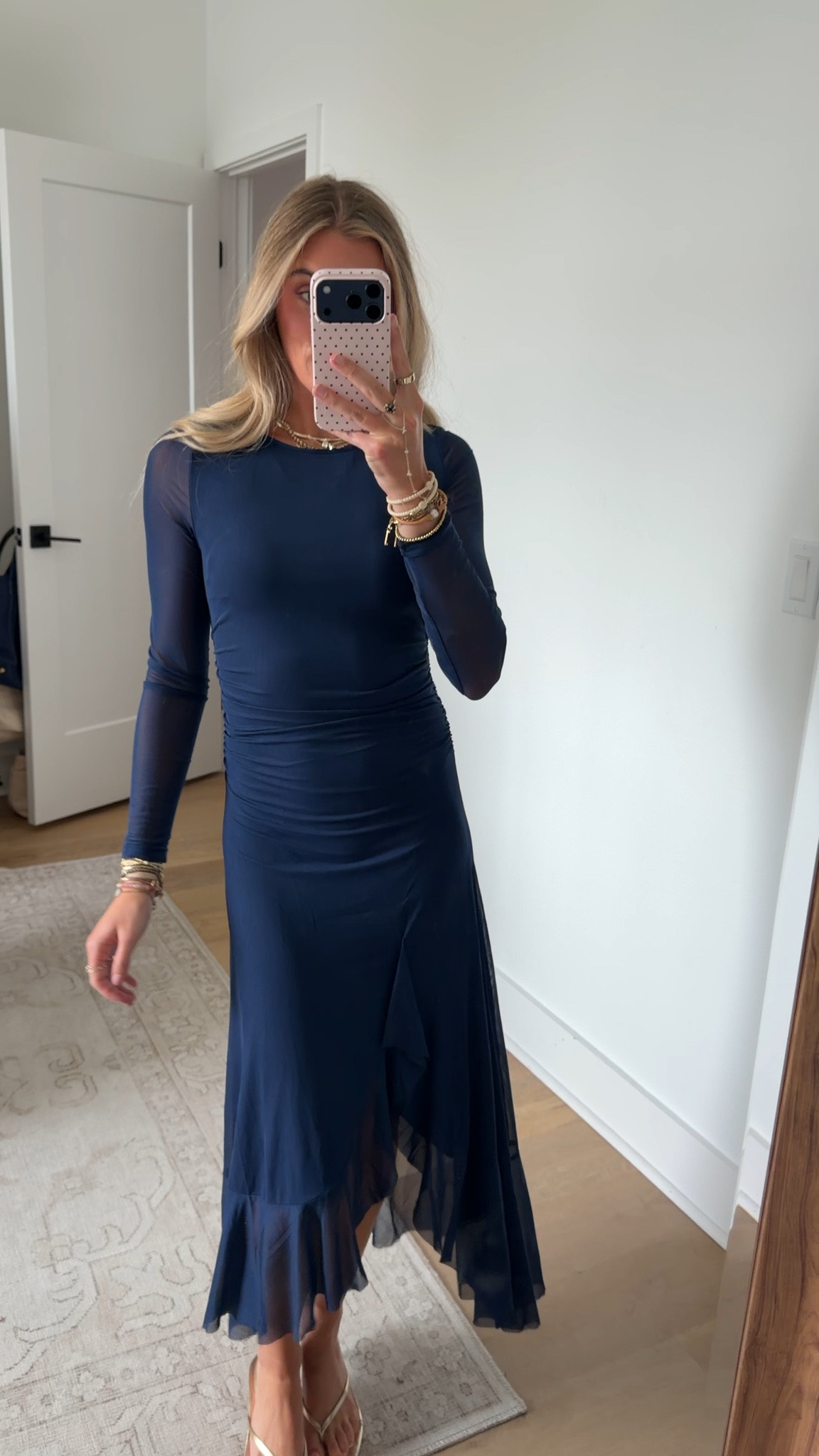 Amazon size small BerryGo Women's Long Sleeve Mesh Fall Wedding Guest Midi Dress
Round neck,Crewneck,Ruched Ruffle Hem,Spring Winter,Cocktail Party Vacation,Stretchy,Bodycon,Formal Elegant,Long Maxi Dresses

#LTKSaleAlert #LTKootd #LTKWedding