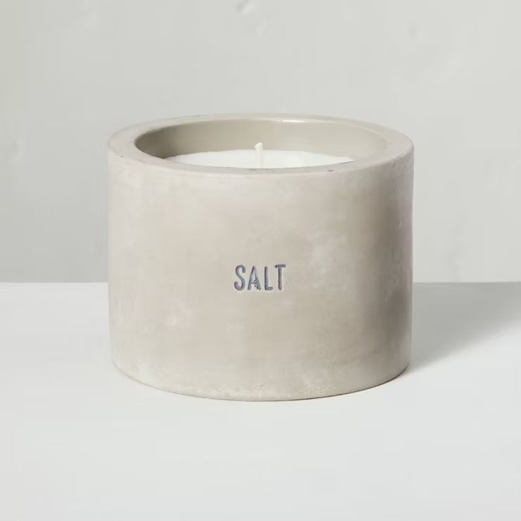 Mini Cement Salt Soy Blend Jar Candle Gray 5oz - Hearth & Hand™ with Magnolia | Target