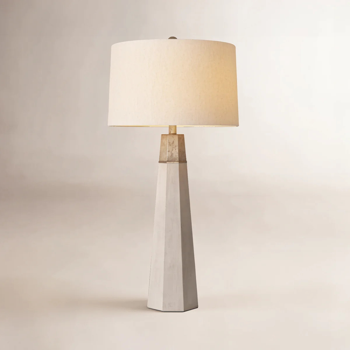Corsica 34" Natural/Metallic Textured Coil Banded Table Lamp | Wayfair North America