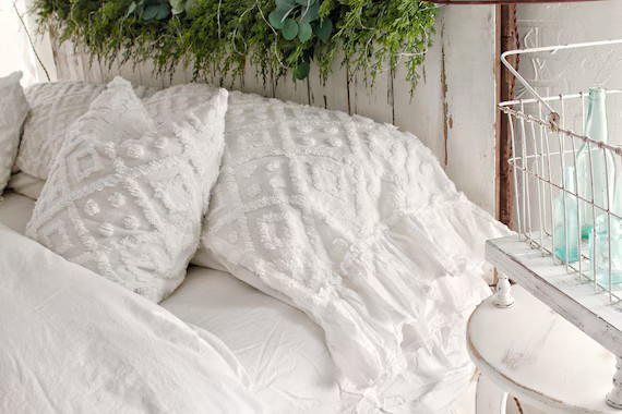 Ruffled Chenille Pillow Sham Case  Ruffled Pillow  Chenille | Etsy | Etsy (US)