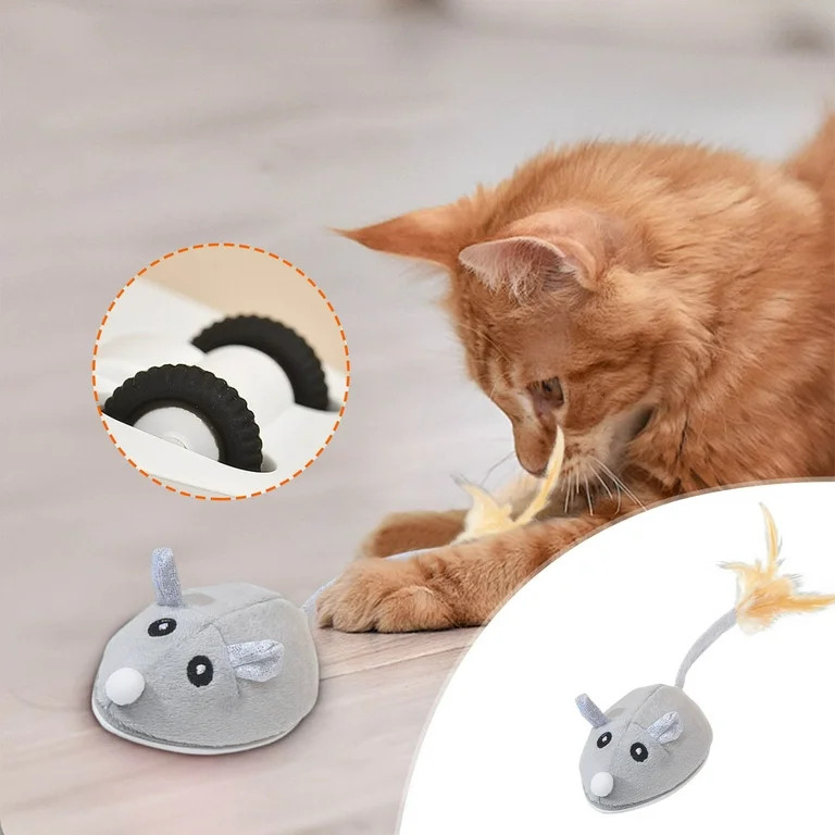 USB Rechargeable Motorized Interactive Cat Toy Mouse, Electronic Pet Teaser, Automatic Moving Kit... | Walmart (US)