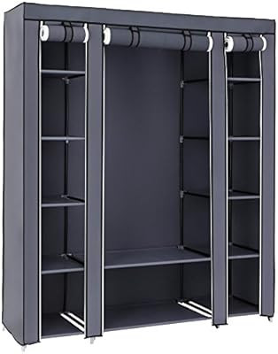 SONGMICS 59 Inch Closet Organizer Wardrobe Closet Portable Closet shelves, Closet Storage Organiz... | Amazon (US)