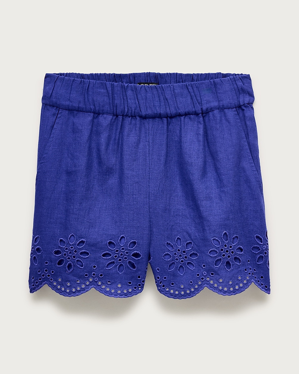Tropez eyelet short in linen | J. Crew US