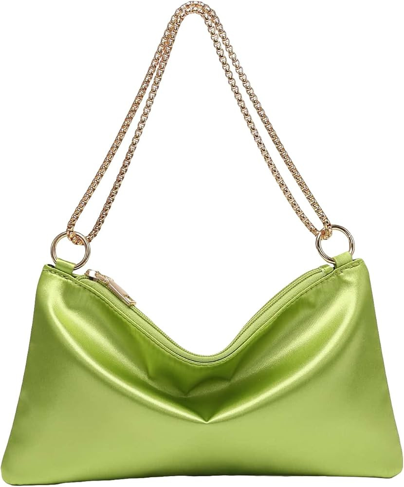 Verdusa Women's Satin Evening Handbag Shoulder Bag Purse | Amazon (US)
