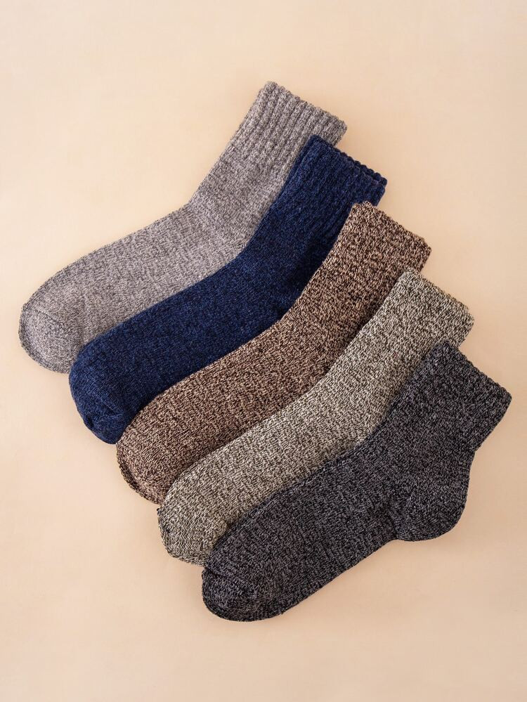 5pairs Simple Crew Socks | SHEIN
