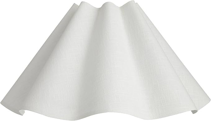 6" Top x 18" Bottom x 10" High x 10" Slant Lamp Shade Replacement Large White Wave Empire Modern ... | Amazon (US)