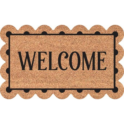 Style Selections 1-1/2-ft x 2-1/2-ft Natural Coir/Latex Irregular Indoor or outdoor Decorative Sp... | Lowe's