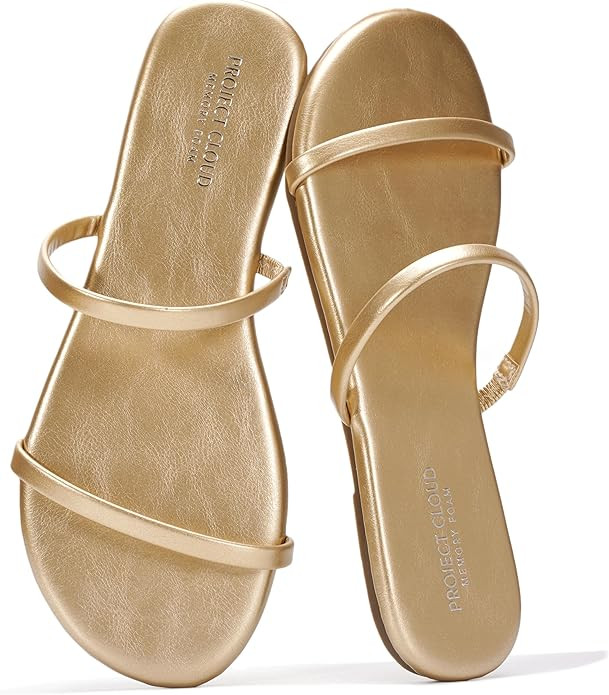 Project Cloud Summer Sandals for Women 2026 - Memory Foam Insole and Eco-Crafted Leather Beach Fl... | Amazon (US)