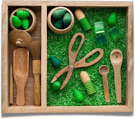 KOOKAROO Sensory Play Bin - 9 Montessori Sensory Bin Tools + 1 Sensory Box - Sensory Table Toys -... | Amazon (US)