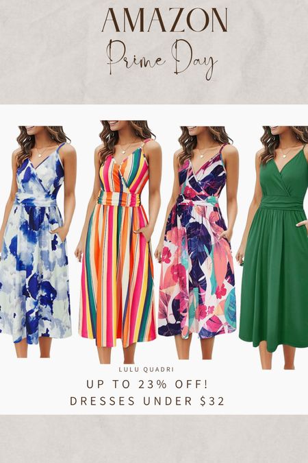 Amazon prime day deals. Sale on dresses. Summer dresses. Vacation dresses. Affordable dress finds. Amazon deals. Strapless dresses. 

#LTKunder50 #LTKFind #LTKxPrimeDay