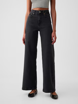 High Rise Stride Wide-Leg Jeans | Gap (US)
