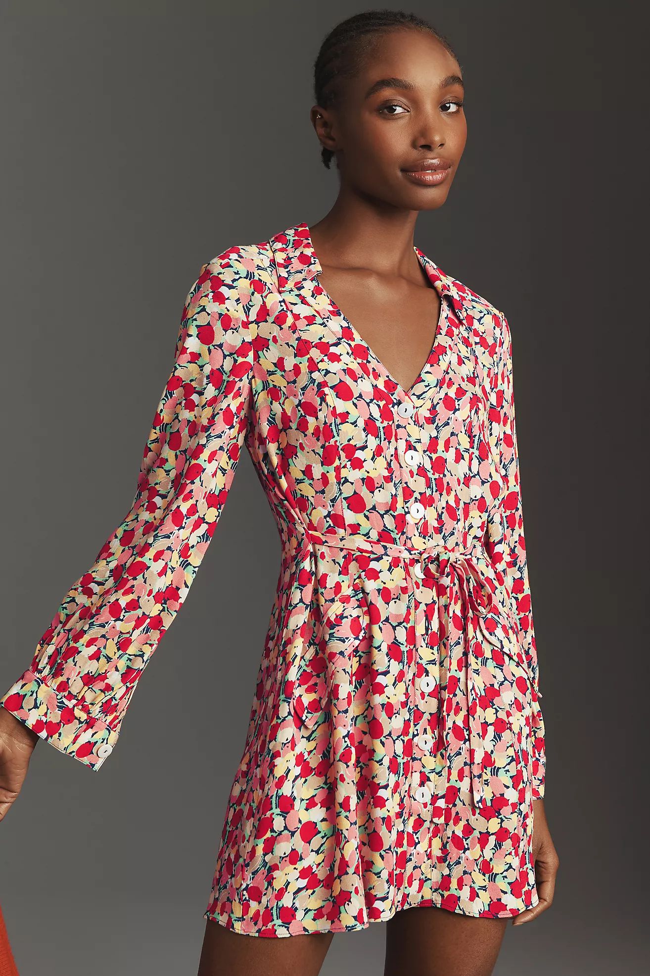 RIXO Olina Floral Collared Mini Dress | Anthropologie (US)