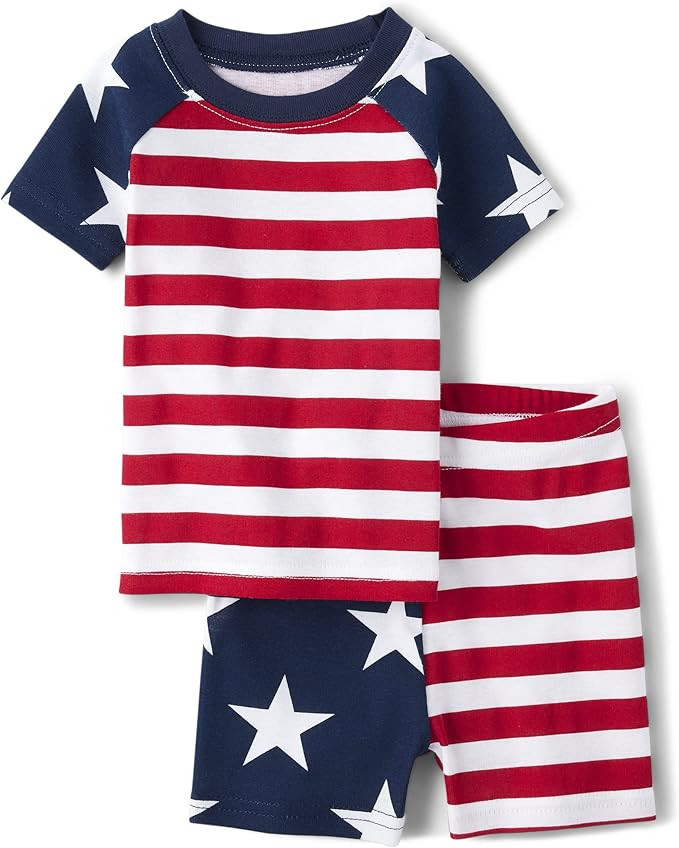The Children's Place Baby Girls' Family Matching, 4th of July American USA Pajamas Sets, Cotton | Amazon (US)