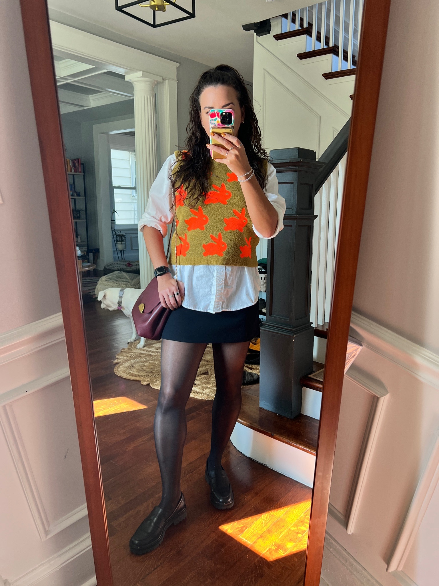 White button down. White oxford. Layers. Black mini skirt. Black skirt. Loafers. Everlane. Vest. Fall outfit. Outfit.

#LTKFindsUnder100 #LTKStyleTip #LTKSeasonal