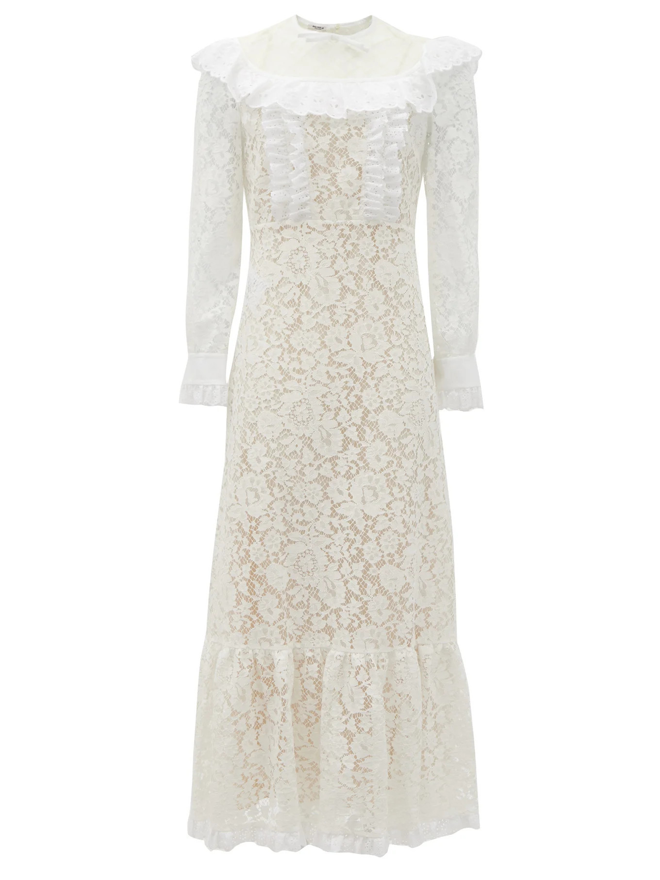 Floral-lace and broderie-anglaise cotton dress | Matches (US)