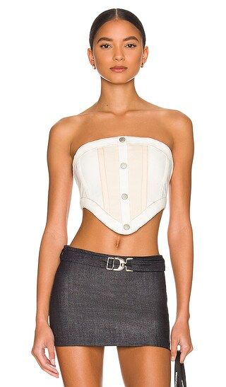 By Dyln Boston Corset in White & Cream | Revolve Clothing (Global)