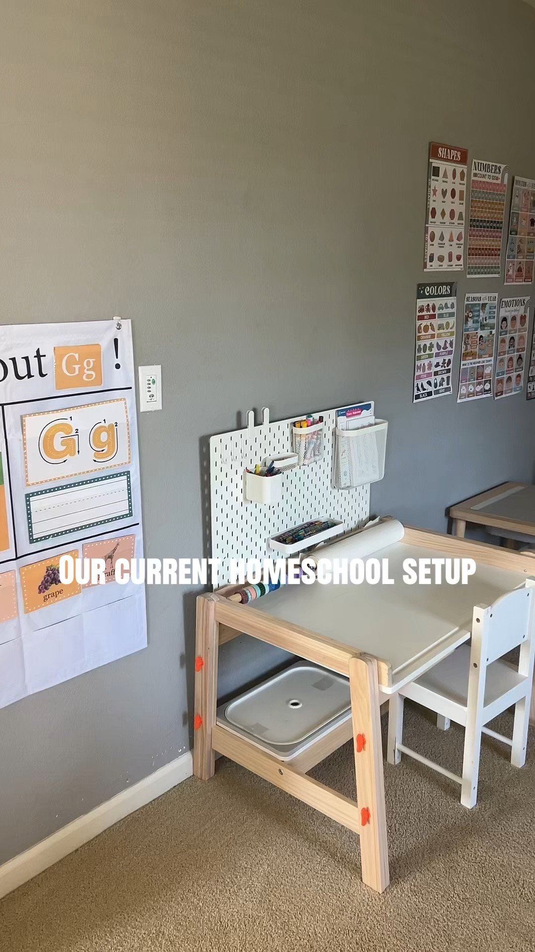 Our current homeschool setup 📝🤍🤓 #homeschool #ikea #homeschoolsetup #homeschooling 

#LTKmomlife #LTKKids #LTKHome