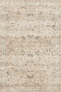 Loloi II Hathaway Collection HTH-06 Traditional Area Rug 7'-6" x 9'-6" Blush/Multi Rectangular 0.... | Amazon (US)