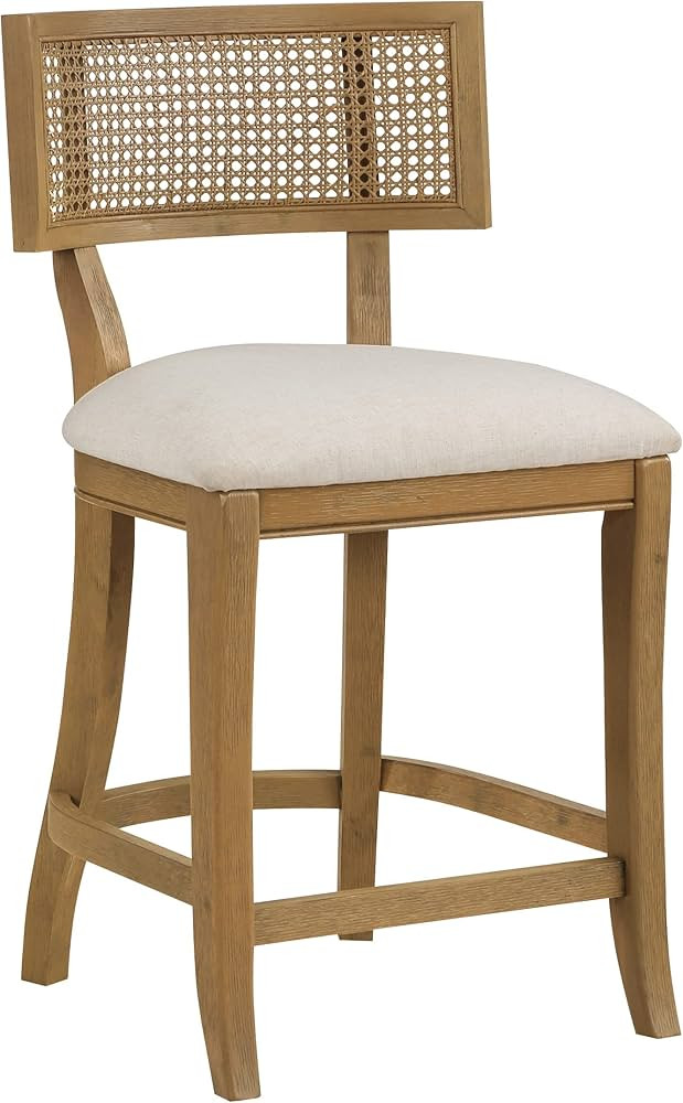 OSP Home Furnishings Alaina Counter Stool, 26-Inch, Linen Coastal Wash | Amazon (US)