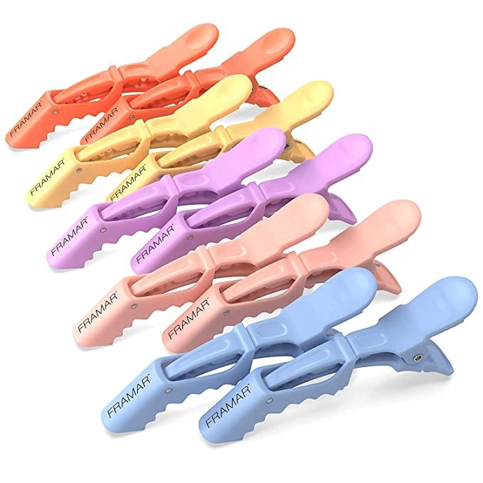 FRAMAR Pastel Alligator Hair Clips 10 Pack – Professional Alligator Clips For Hair, Hair Clips ... | Amazon (US)