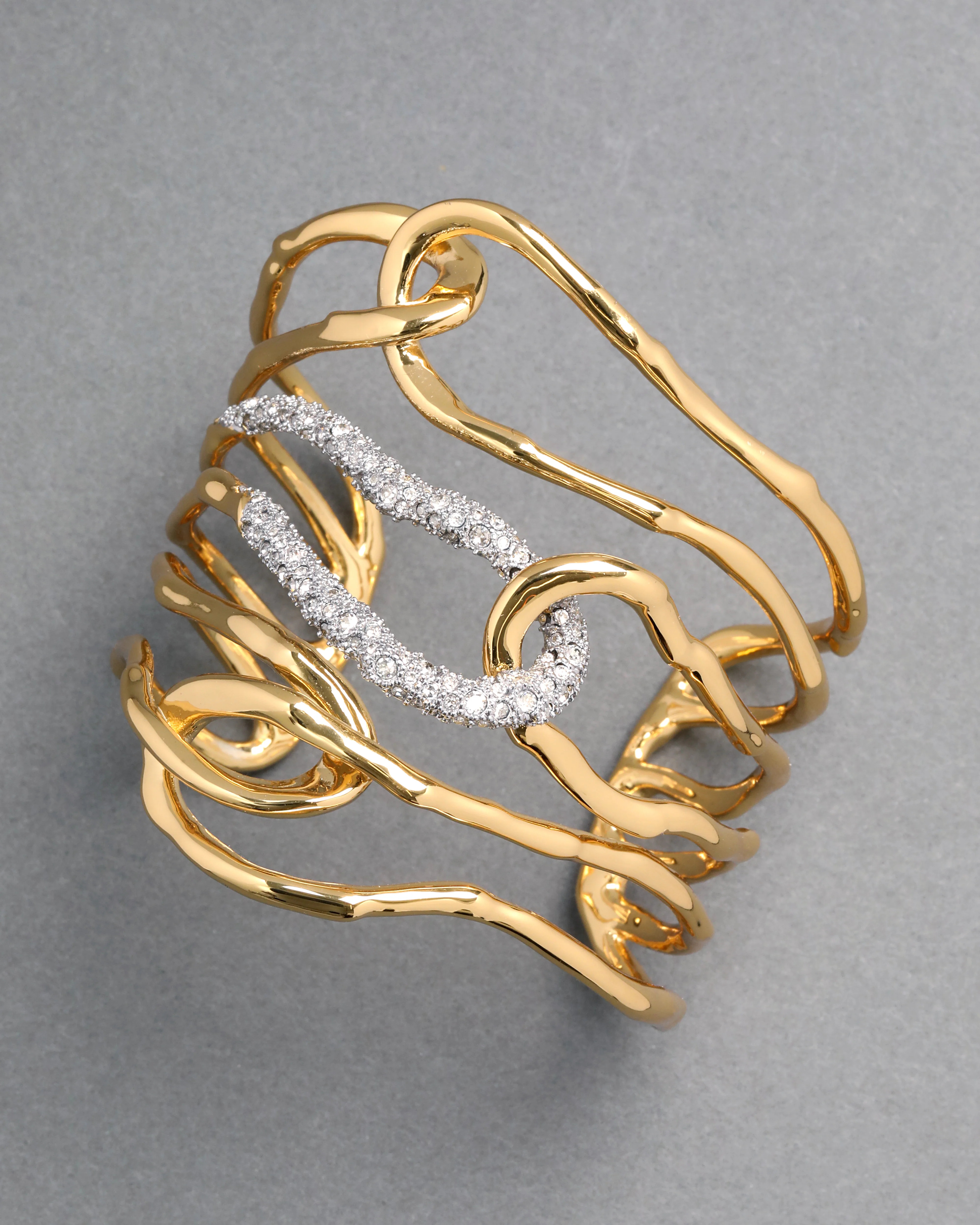 Gold Solanales Large Twisted Cuff Bracelet | ALEXIS BITTAR | Alexis Bittar