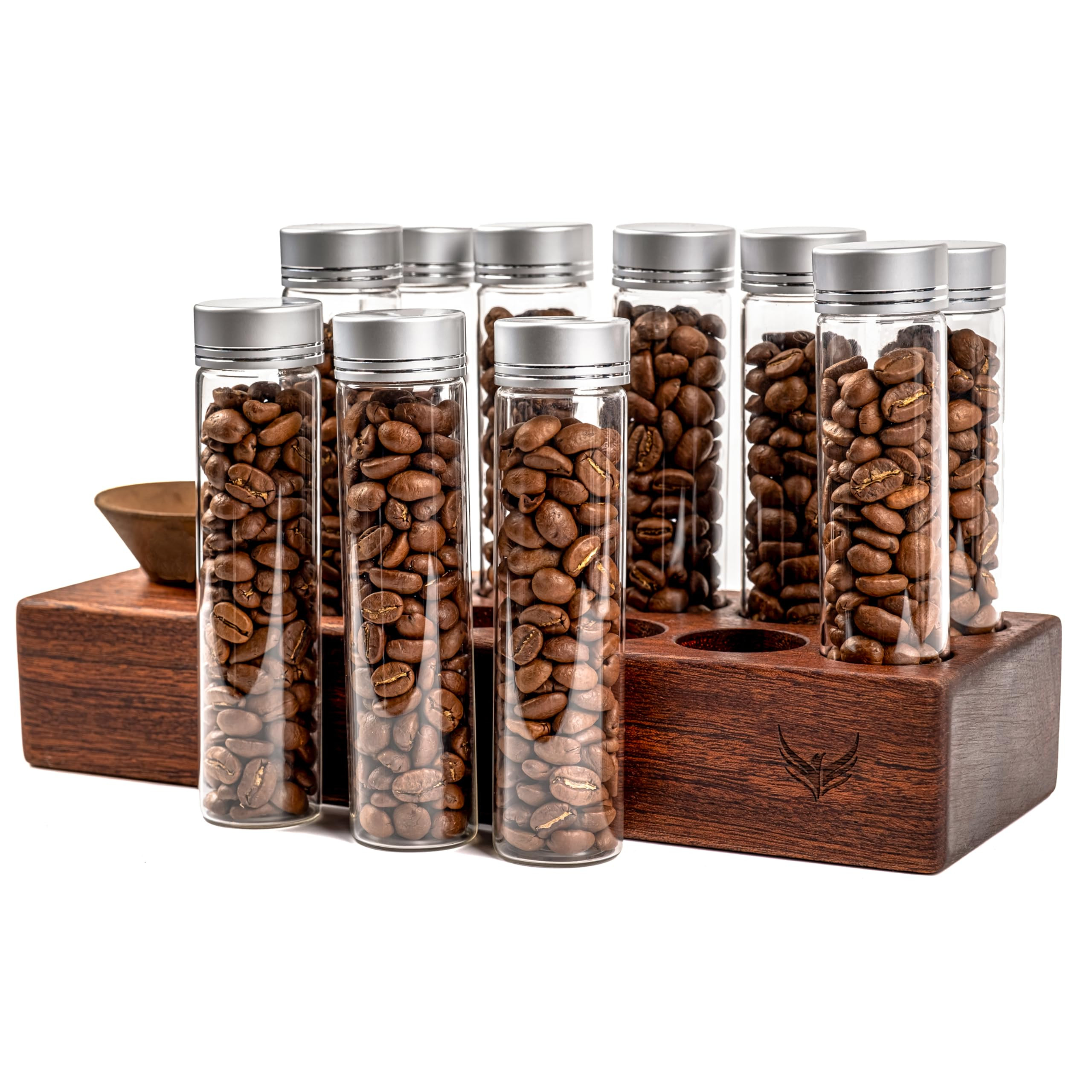 Single Dose Coffee Bean Storage Tubes Coffee Bean Cellar 10 Pcs Dosing Glass Vials With Lids (2 O... | Amazon (US)