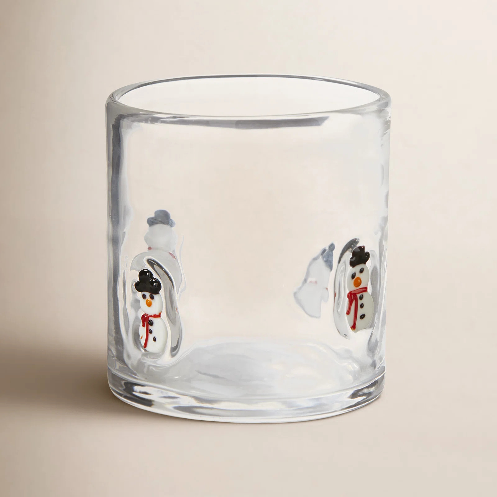 Kitai Snowman Clear Glass Double Old Fashion Drinkware | Wayfair North America