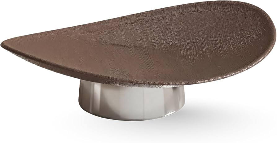 12" Modern Decorative Fruit Bowl for Kitchen Counter - Unique Egg-Shaped Pedestal Centerpiece Bow... | Amazon (US)