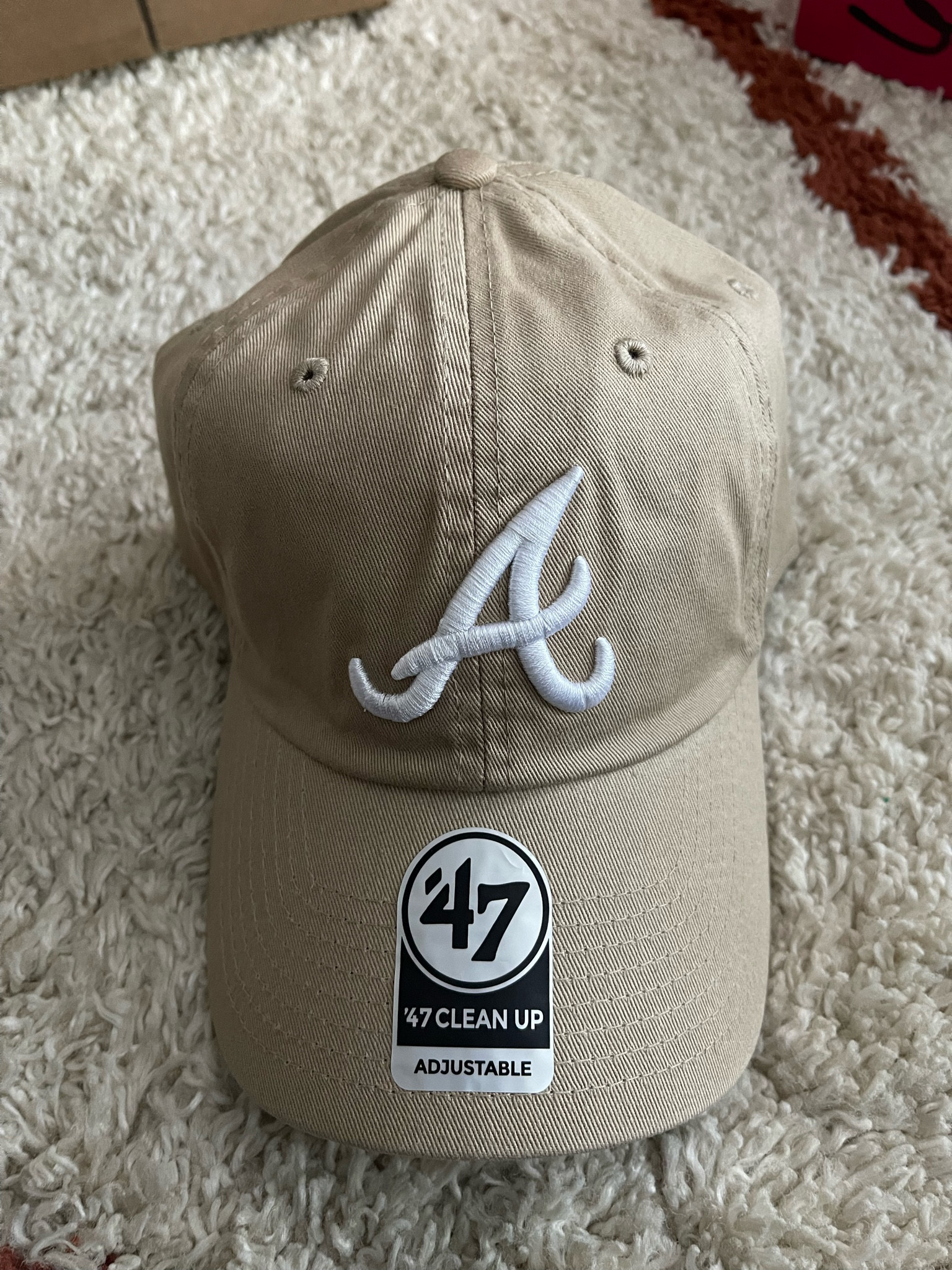 47 Brand / Women's Atlanta Braves Pink Mist Clean Up Adjustable Hat