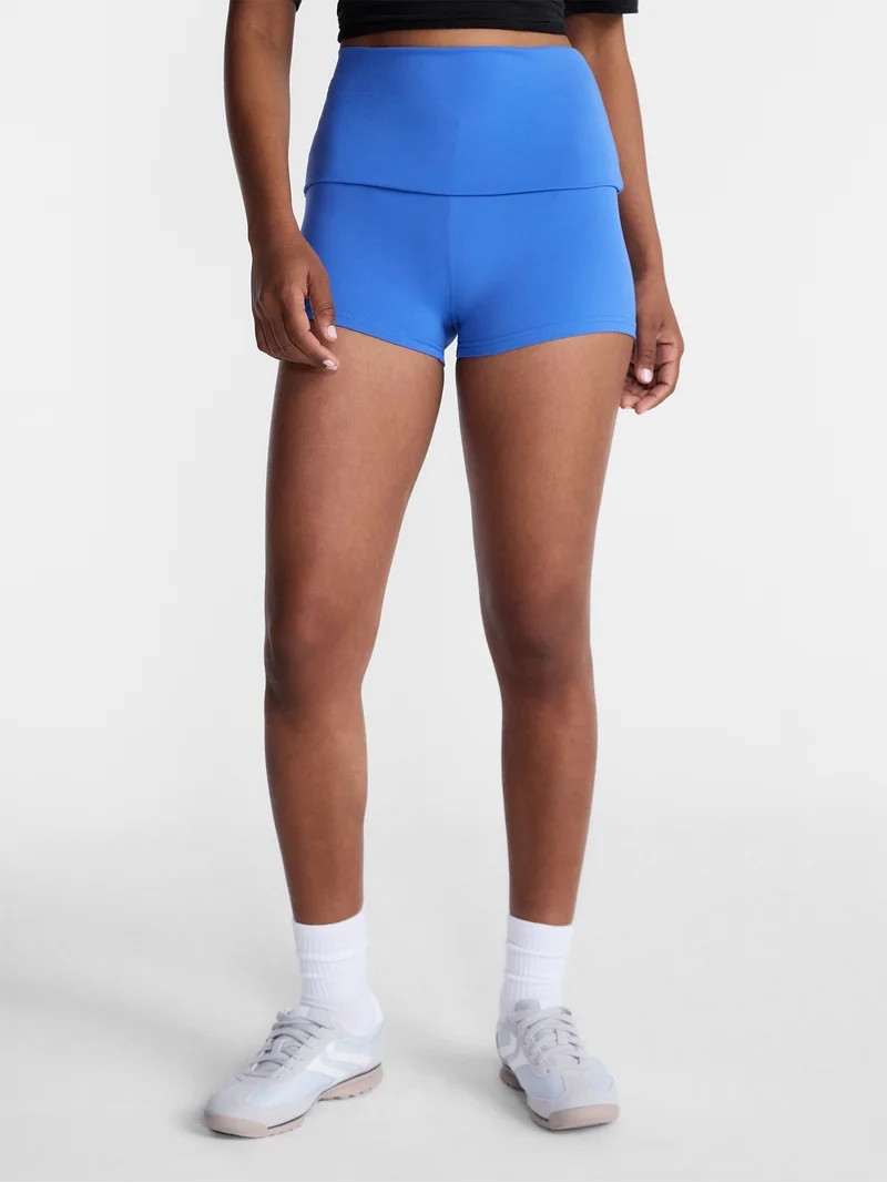 No Boundaries Foldover Shorts, 2.25" Inseam, Women's XXS-XXL | Walmart (US)