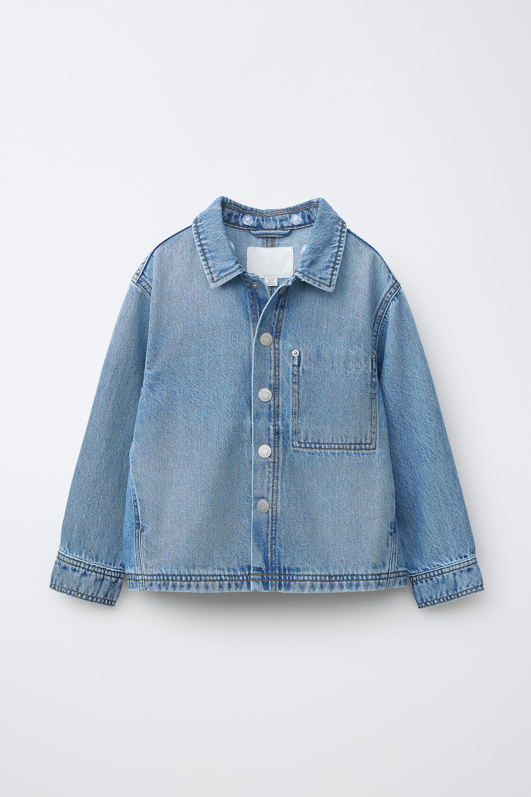 DENIM OVERSHIRT WITH REMOVABLE FLEECE HOODIE | Zara US