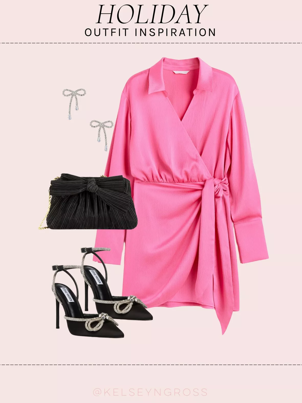Wrapover Satin Dress curated on LTK