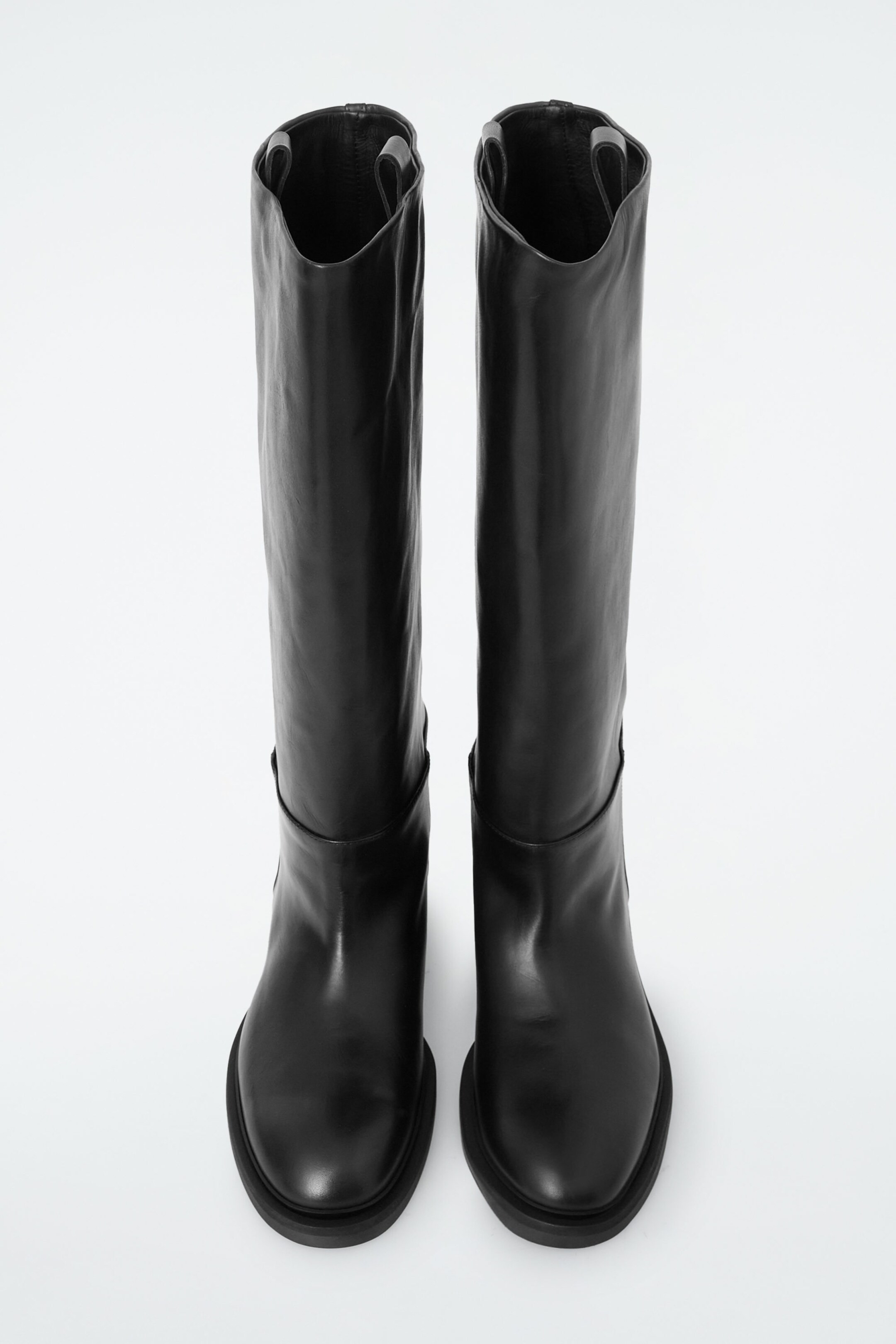 BOTTES CAVALIÈRES EN CUIR - NOIR | COS (EU)