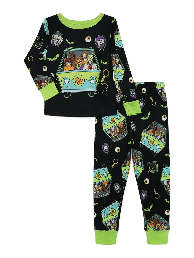 Scooby-Doo Toddlers' Halloween Glow In The Dark Pajama Top and Pants Set, 2-Piece, Sizes 12M-5T | Walmart (US)